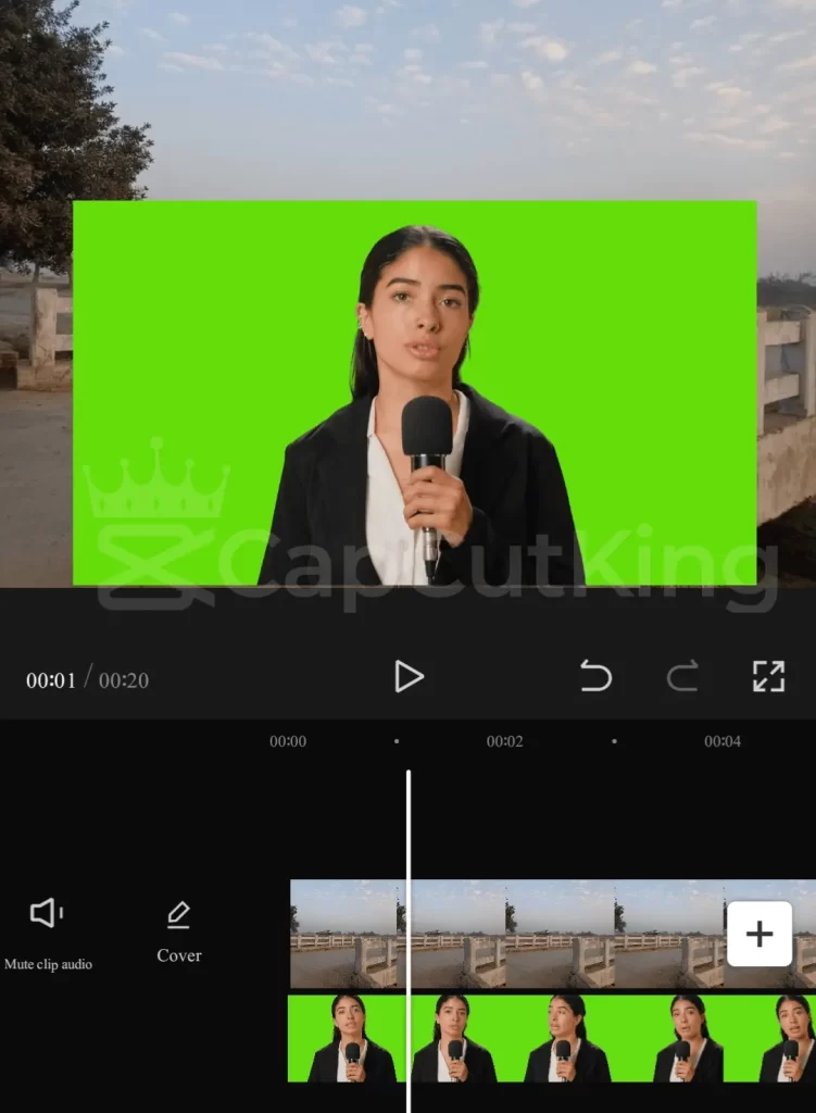 Add overlay video with green screen in Capcut