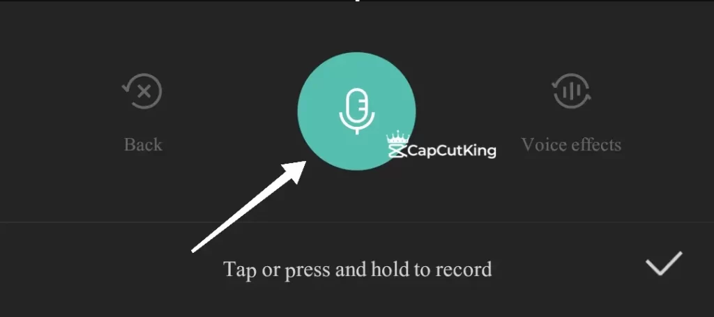 Add own sound in CapCut