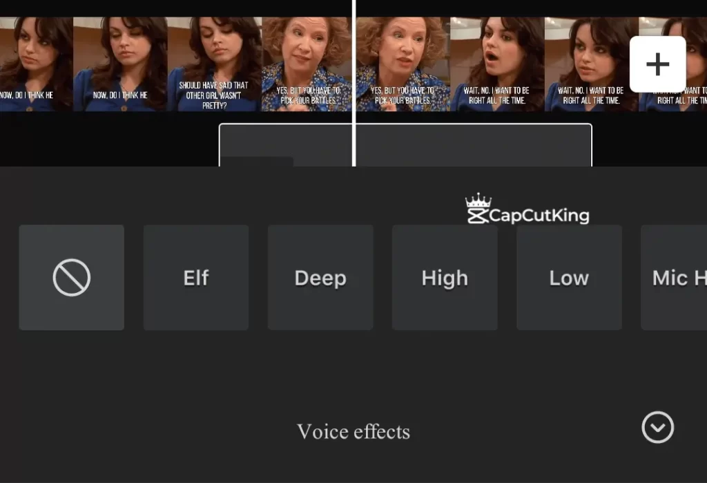 Voice effects in CapCUt