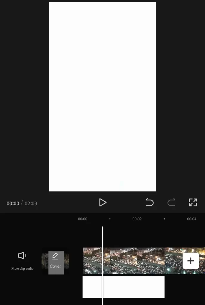 Cover video with white image