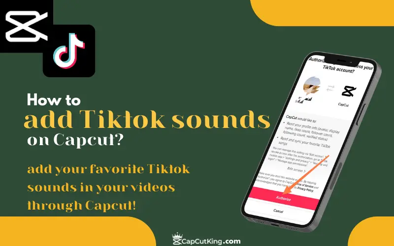 use Tiktok sounds on capcut